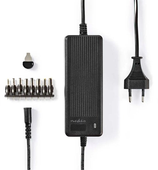 Nedis Universele Adapter – 60W – 6–16V DC – 8 Pluggen – Zwart