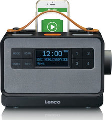 Radio op batterijen - Draagbare radio - DAB+ & FM - Zwart - Lenco - PDR-065BK