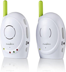 Nedis Babyfoon - FHSS (Frequency-Hopping Spread Spectrum) - Met terugspreekfunctie - Batterij Gevoed / Netvoeding - Groen / Wit
