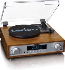 Lenco Platenspeler - Stereoset met DAB en Bluetooth - MC-160WD - Hout •