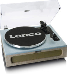 Lenco Platenspeler met Bluetooth - Vier ingebouwde Speakers 40W RMS - LS-440BUBG - Blauw Grijs