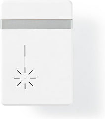 Nedis Draadloze Deurbelset - Batterij Gevoed - 3 V DC - 1x CR2032 - Volume: 80 dB - Signaalbereik: 300 m - IP44 - 36 Melodiën - 1 Ontvanger - Wit •