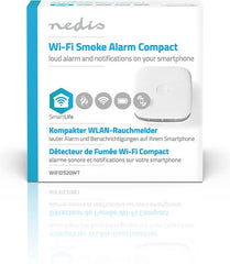 Nedis SmartLife Rookmelder - Wi-Fi - Batterij Gevoed - Levenscyclus sensor: 10 Jaar - EN 14604 - Max. batterijduur: 24 Maanden - 85 dB - Wit - 1 Stuks