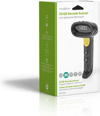 Nedis Barcode Scanner – 1D & 2D (QR) – CMOS – USB – Bedraad – Zwart