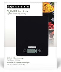 Melissa Keukenweegschaal - Weegschaal Keuken elektrisch - 5g tot 5kg - Tarra functie - 16310231 - Zwart