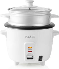 Nedis Rijstkoker - 0.6 l - 300 W - Aluminium stomer - Anti-aanbak laag - Verwijderbare kom