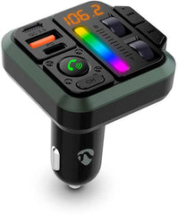 Nedis FM-Audiotransmitter voor Auto - Gefixeerd - Handenvrij bellen / Luidsprekerfunctie - 1.00 " - Amber-Scherm - Bluetooth - PD 18 W / PD 20 W - Snelladen - Bass boost - Google Assistant / Siri - Zwart