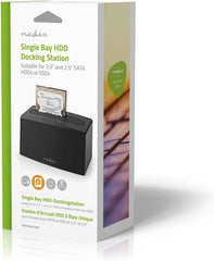 Nedis Docking Station voor Harde Schijf - USB 3.2 Gen1 - USB Type-A - 1 Schijf - 2.5 / 3.5 " - USB 3.2 Gen1 - Docking - Desktop