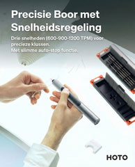 Draadloze Mini Boormachine - 3 Snelheden - LED Ringlicht - 20-delige Set - USB-C - HOTO SnapBloq
