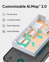 eufy Clean L60 Hybrid SES Robotstofzuiger met dweilfunctie - Robot Vacuum - 5.000Pa Zuigkracht - Met automatisch leegstation - Bestuurbaar via smartphone •