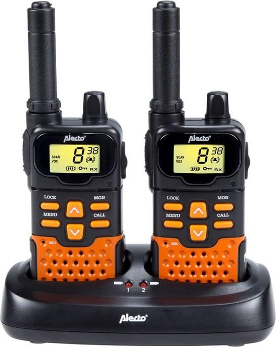 Walkie Talkie - Voor kinderen en volwassenen - Portofoon - Oplaadbaar - Oranje - Alecto - FR70