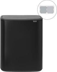 Brabantia Bo Touch Bin Prullenbak - 2 x 30 liter - Afvalscheiding - Matt Black