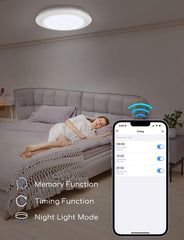 Aigostar 10I2F- Slimme Plafonnière Badkamer - Smart Plafondlamp - Ø 39 cm - IP44 - Dimbaar - Appbesturing - RGBW - 27W •