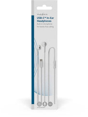 Nedis Bedrade Koptelefoon - USB-C - Kabellengte: 1.20 m - Ingebouwde microfoon - Volumebediening - Wit