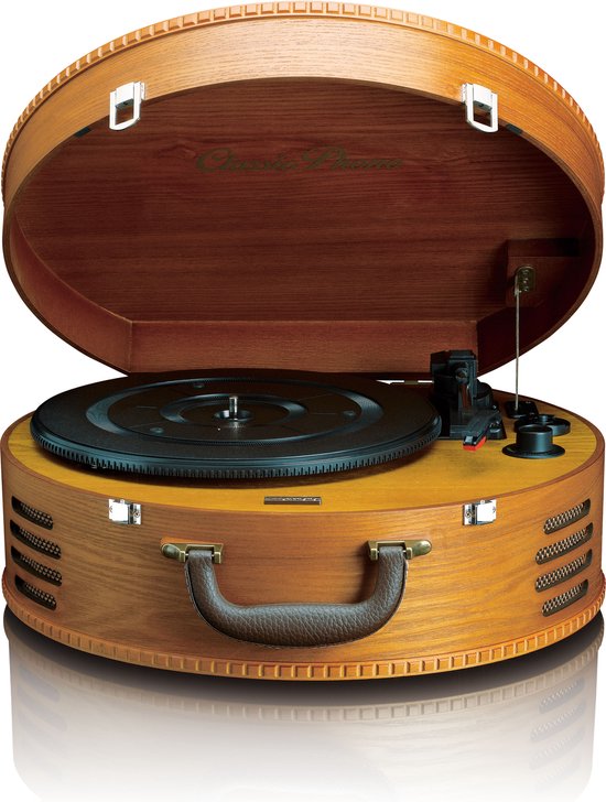 Classic Phono Retro Platenspeler - Vinyl Koffer met 2 ingebouwde Speakers - TT-34 - Bruin
