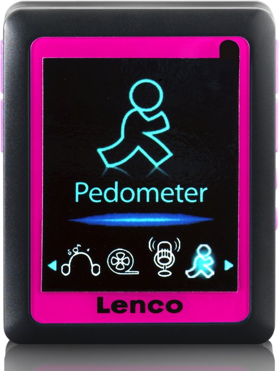 MP4-speler - 4GB - Zwart/Roze - Lenco PODO-152 Pink