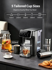 Aigostar Heetwaterdispenser - Inhoud 3 liter - Instant Waterkoker - 45°C tot 100°C - Touch Display - BPA vrij - Heetwatertap - 2600 watt - Zwart/RVS