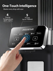 Aigostar Heetwaterdispenser - Inhoud 3 liter - Instant Waterkoker - 45°C tot 100°C - Touch Display - BPA vrij - Heetwatertap - 2600 watt - Zwart/RVS