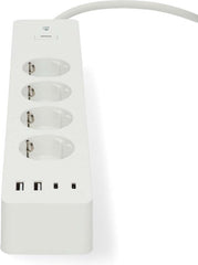 Nedis SmartLife Smart Stekkerdoos – WiFi – USB-A/C – 3680W – 2m – Wit