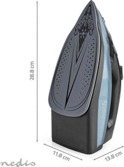 Nedis Stoomstrijkijzer - 2600 W - 25 g/m - Stoomstoot - Keramiek - 0.32 l