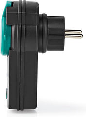Nedis RF-stekker - Mesh / RF, frequentie 433 MHz - IP44 - 3680 W - Randaarde stekker / Type F (CEE 7/7) - -20 - 50 °C - Groen / Zwart