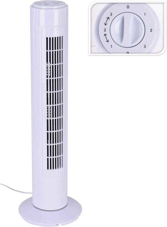 GOTOLL Torenventilator Kolom Ventilator 81cm - Wit