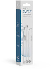 Nedis Bedrade Koptelefoon - USB-C - Kabellengte: 1.20 m - Ingebouwde microfoon - Volumebediening - Wit
