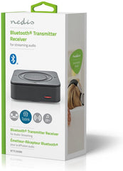Nedis Bluetooth Zender / Ontvanger - Input: 1x AUX / 1x SPDIF - Output: 1x AUX / 1x SPDIF - AptX Low latency / AptX / SBC - Maximaal 2 Apparaten - Maximale batterijduur: 22 uur - Zwart