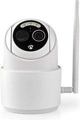 Nedis SmartLife Camera voor Buiten - Full HD 1080p - Pan tilt - IP65 - Max. batterijduur: 5 Maanden - Cloud Opslag (optioneel) / microSD (niet inbegrepen) - 5 V DC - Bewegingssensor - Nachtzicht - Wit