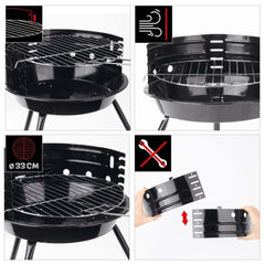 Houtskool barbecue - BBQ - Zwart - LANDMANN