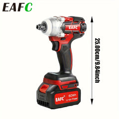 Slagmoersleutel met accu - Slagschroevendraaier - Met 2 Batterijen - EAFC