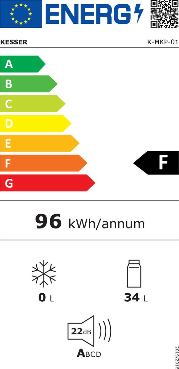 KESSER® Koelkast Tafelmodel 40L - Mini Koelkast Vrijstaand stil en afsluitbaar, LED-verlichting incl. 4 legplanken - Zilver