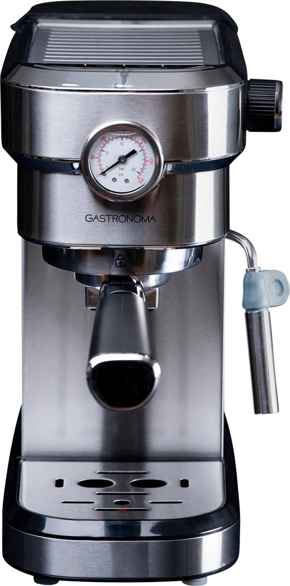 Gastronoma Espressomachine - 15 bar - Pistonmachine met Melkopschuimer - 18110001 - RVS •
