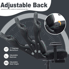 Ergonomische Bureaustoel -  Office Chair - Gamestoel - Volwassenen - Zwart/Groen - SYMINO