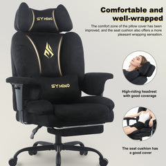 Ergonomische Bureaustoel -  Office Chair - Gamestoel - Volwassenen - Zwart - SYMINO