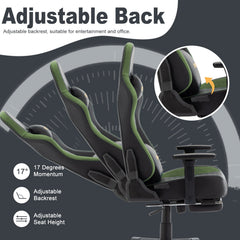 Ergonomische Bureaustoel -  Office Chair - Gamestoel - Volwassenen - Zwart/Groen - SYMINO