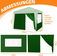 KESSER® Zijwand voor paviljoen - 3x3m - Groen