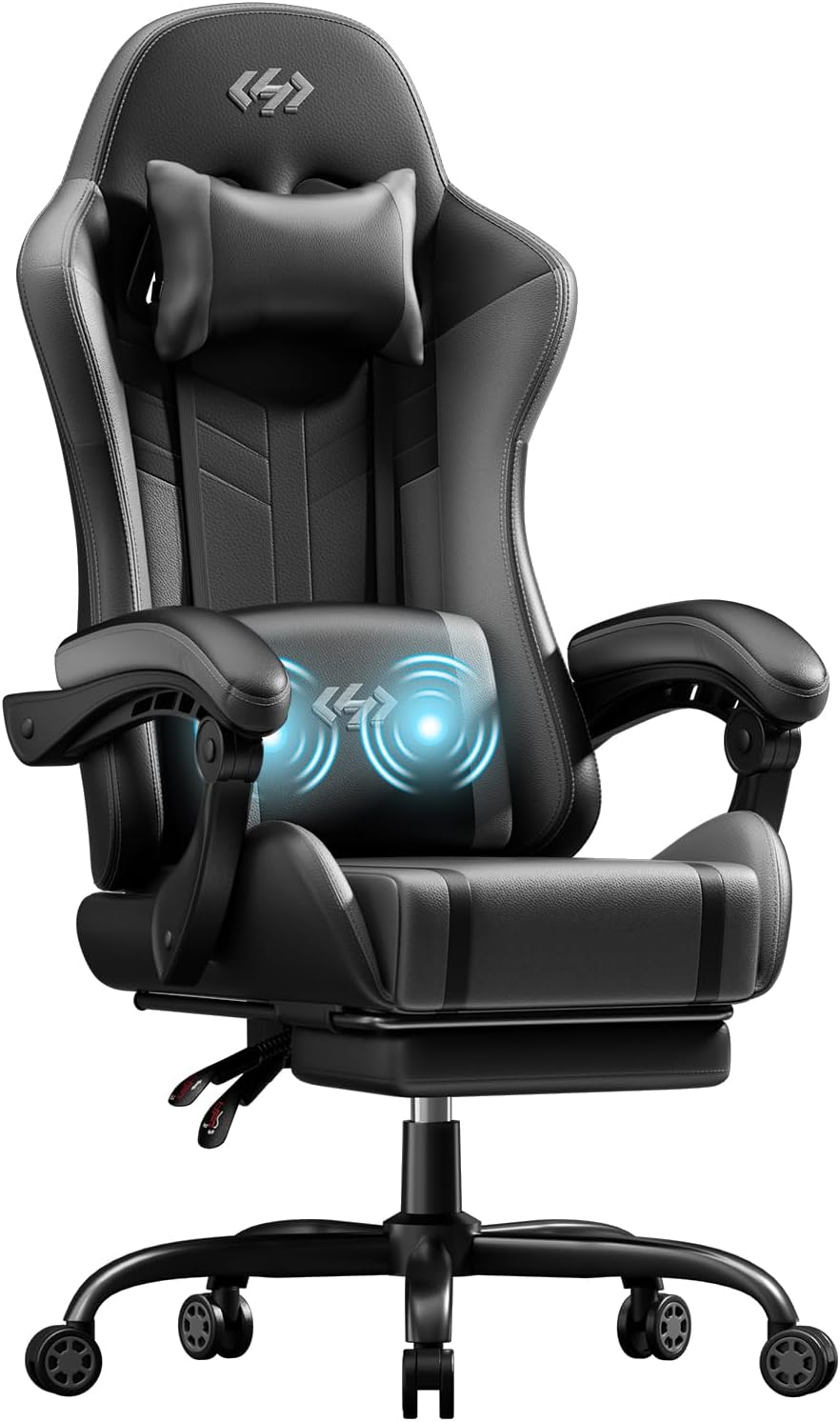 Ergonomische Bureaustoel -  Office Chair - Gamestoel - Volwassenen - Zwart/Grijs - HLDIRECT •