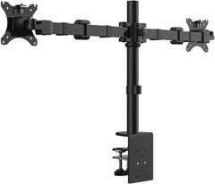 Monitor arm - 2 schermen - Draai, Kantel en Zwenkbaar - Zwart - D1D - Fleximounts