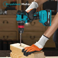 Slagmoersleutel met accu - Slagschroevendraaier - Met 2 Batterijen - GOXAEEE