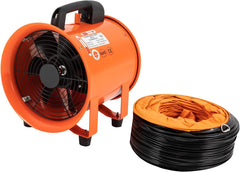 Bouwventilator - Draagbare ventilator - 320W - Oranje