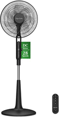 Taylow Swoden Statiefventilator - Ventilator Staand - Verstelbaar - 40W - Zwart