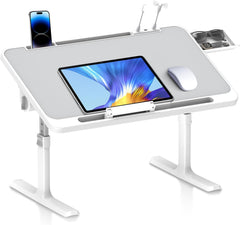 Laptoptafel - Bijzettafel - Verstelbaar - 60x40 cm - Grijs