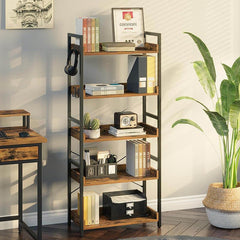 Boekenkast - Boekenrek - Wandkast - 30x60x144 cm - Bruin - Rolanstar