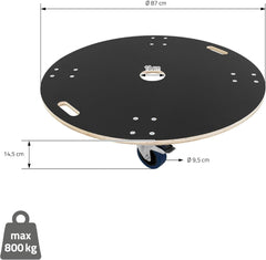 Meubelroller - Transportroller - Met remmen - Ø87 cm - tot 800 kg - ECD Germany •