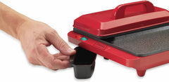 Trebs 99362 - Multifunctionele Tafel Grill - Contactgrill met Antiaanbaklaag - Rood