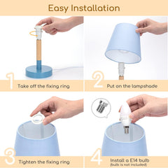 Aigostar Nachtlampje - Bedlamp - Tafellamp - E14 - 2 stuks