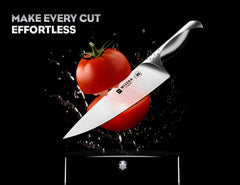 WIZEKA Keukenmessenset met blok: Razor Sharp 15-delige professionele koksmessenset met messenslijper, messenblokset van Duits roestvrij staal voor levensmiddelen, Jaguar-serie