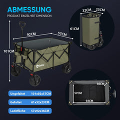 Bolderkar - Opvouwbaar - Bolderwagen  - Groen - Sekey