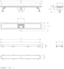 Doucheput - Douchegoot - Douche afvoer - Zwart - 90 cm - LuxeBath